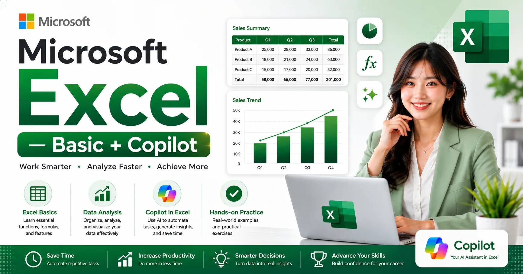 Microsoft Excel — Basic + Copilot
